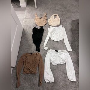 14 piece women’s small/medium cropped shirts and bodysuits BOX!!